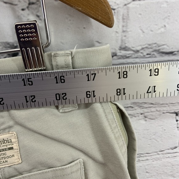 Columbia Pleated Pants Mens Sz 36 Khaki Beige Dress Slacks - Picture 10 of 11